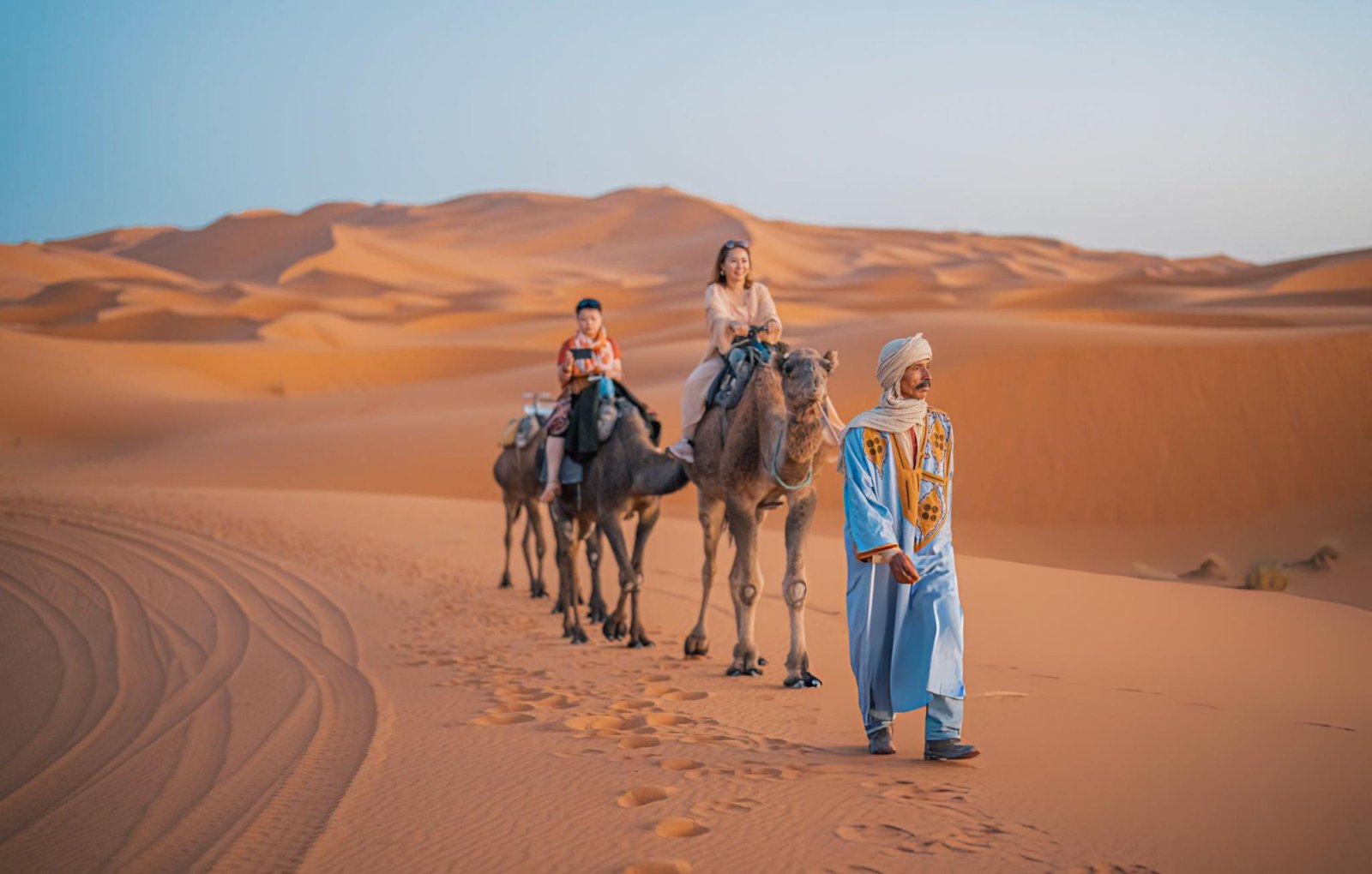 Merzouga Sahara desert Morocco dunes sunset